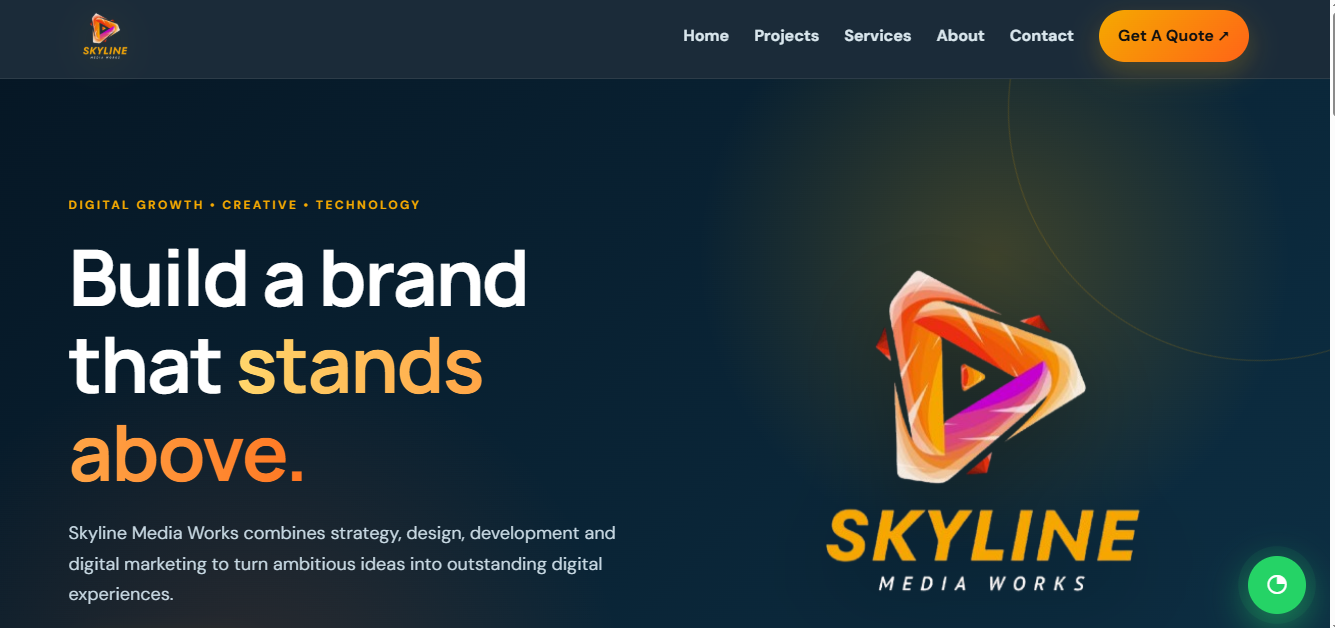 Skyline Media Works website project preview